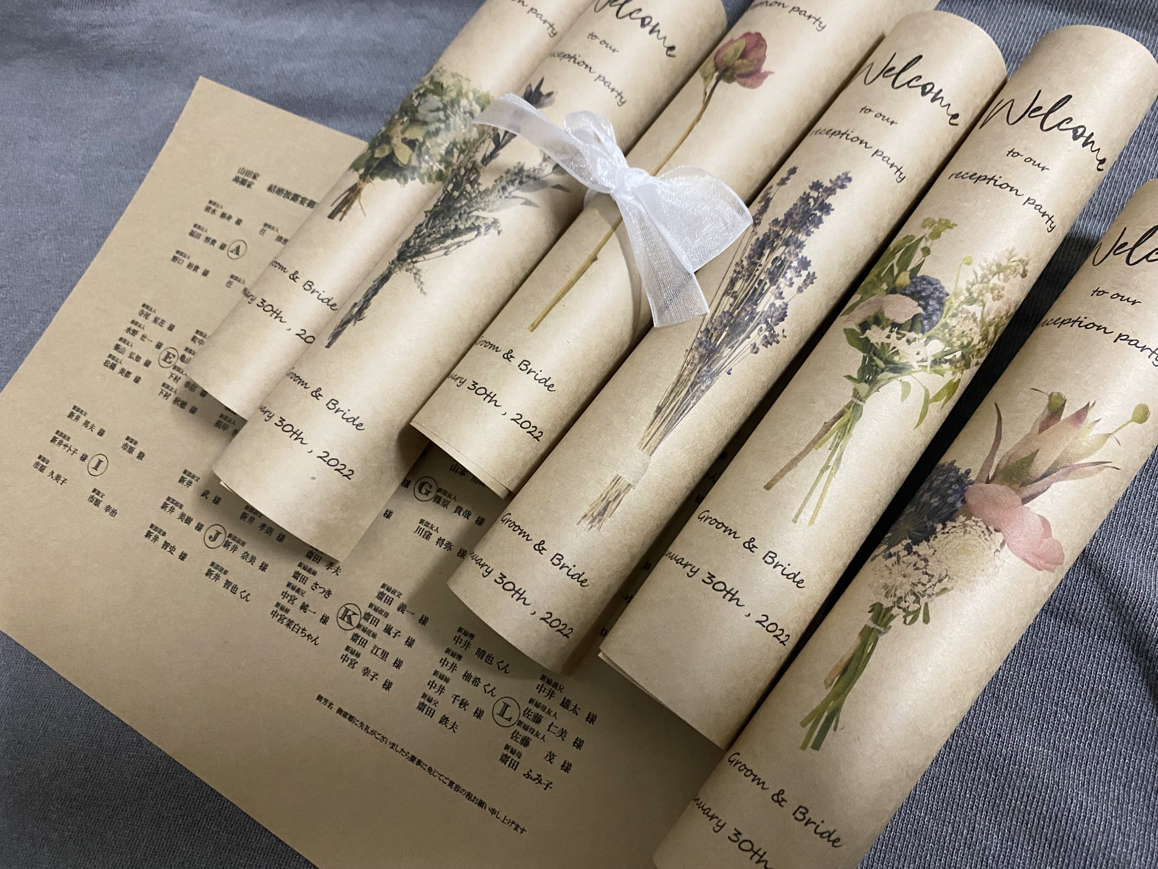 席次表　くるくる　ブーケ