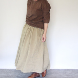 草木染め　linen gather skirt 11枚目の画像