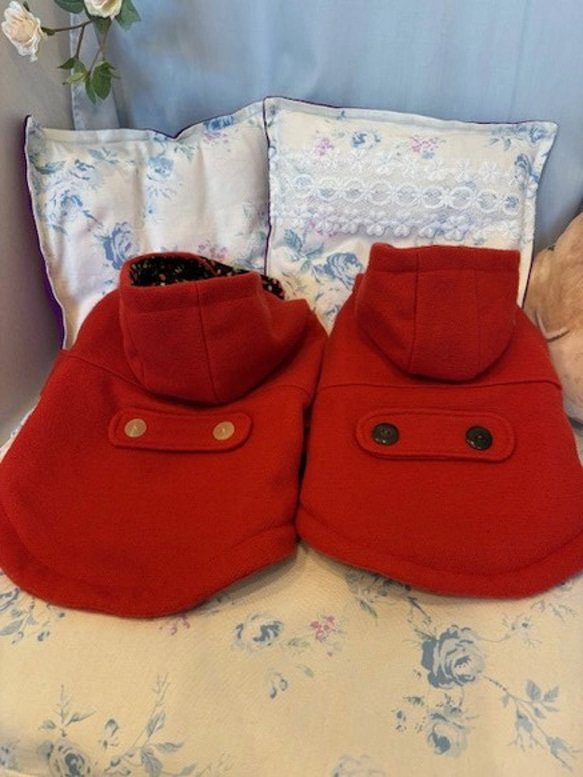 オーダーストップ　ダッフルコート　オーダー小型犬 犬服コート Lサイズ ダッフルコート ペット服・アクセサリー Hana Hana