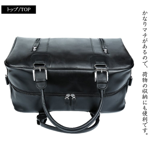 軽量 ナッパレザー ボストンバッグ 本革 メンズ トラベルバッグ 1-2泊