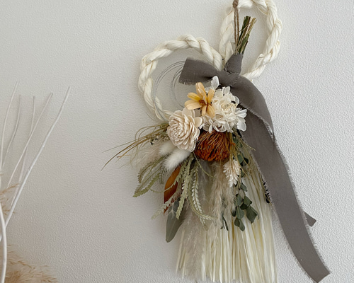 ♪送料込み♪しめ縄飾り♪2way no.10 しめ縄・しめ飾り apricot 通販