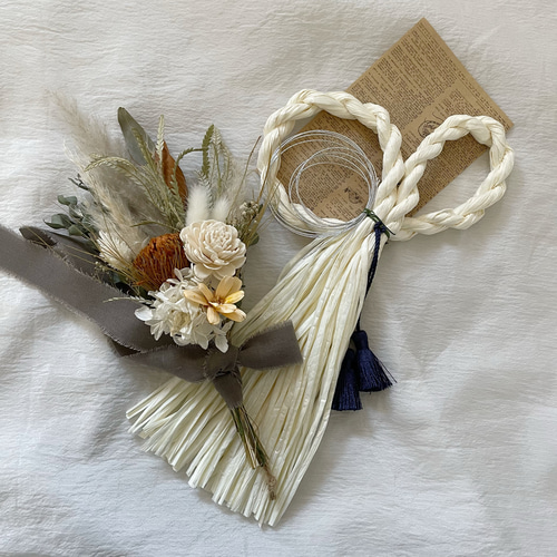 ♪送料込み♪しめ縄飾り♪2way no.10 しめ縄・しめ飾り apricot 通販