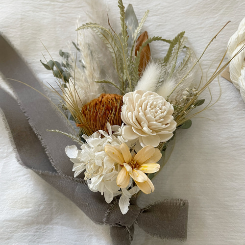 2wayしめ縄　しめ縄飾り　ナチュラル　ドライフラワー　スワッグ ♪送料込み♪しめ縄飾り♪2way no.10 しめ縄・しめ飾り apricot 通販