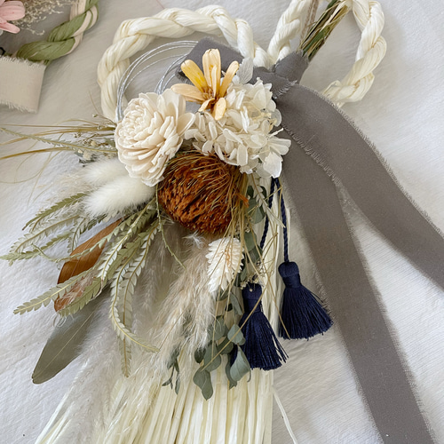 ♪送料込み♪しめ縄飾り♪2way no.10 しめ縄・しめ飾り apricot 通販