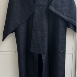 受注製作　ボレロ付き膝丈ドレス"然Zen" （送料無料）着物リメイク服 オーダーメイド 9枚目の画像