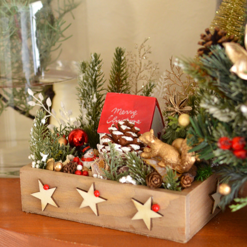 クリスマスツリー　ウッドボックス