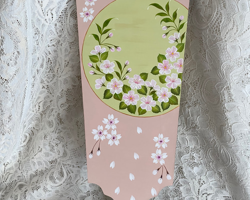 羽子板飾り お正月と桜(現品限り) トールペイント その他 羽子板飾り お正月と桜(現品限り) トールペイント その他