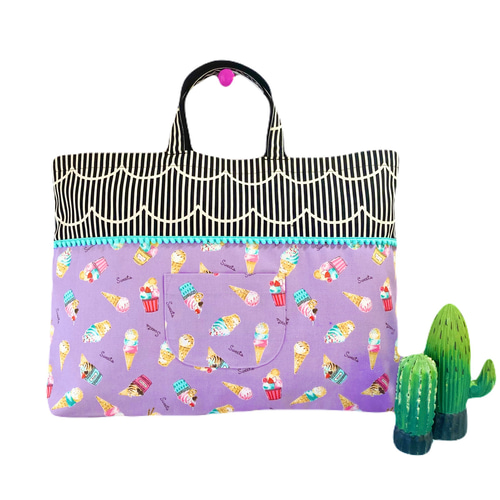 【新品】familiar レッスンバッグ アイスクリーム女の子 新品】familiar レッスンバッグ アイスクリーム女の子