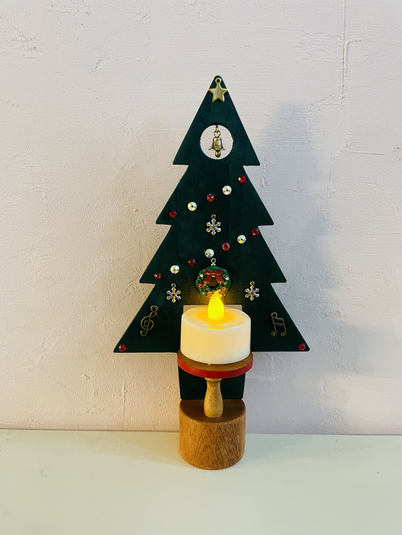 木工クリスマスキャンドルツリー 4枚目の画像