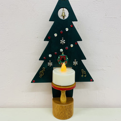 木工クリスマスキャンドルツリー 1枚目の画像