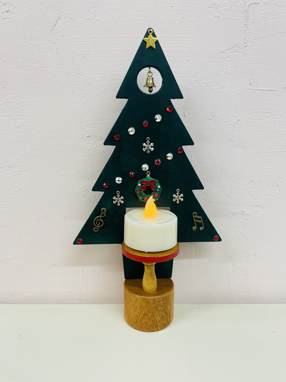 木工クリスマスキャンドルツリー 1枚目の画像