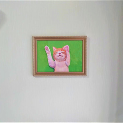 イラストフレーム「リラックス猫」A4判(ゴールド) 5枚目の画像