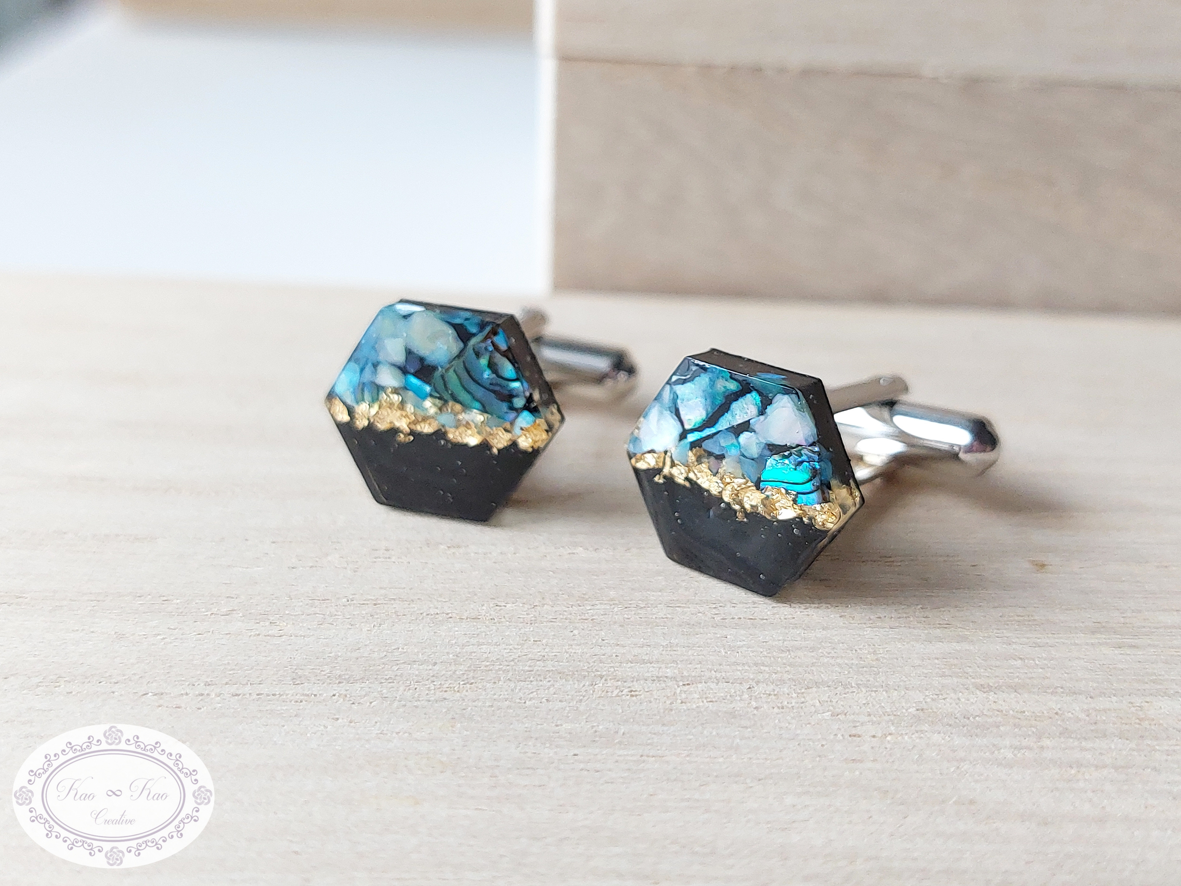 時代金具一対 カフスボタン 金工細工 彫金細工