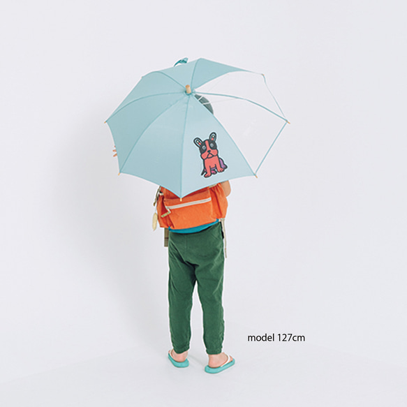 【Tapirok】兒童雨傘（晴天雨天都適用）法國鬥牛犬防紫外線99.9%防紫外線遮陽傘雨傘 第3張的照片