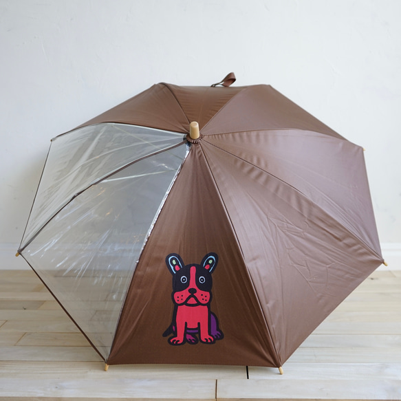 【Tapirok】兒童雨傘（晴天雨天都適用）法國鬥牛犬防紫外線99.9%防紫外線遮陽傘雨傘 第11張的照片