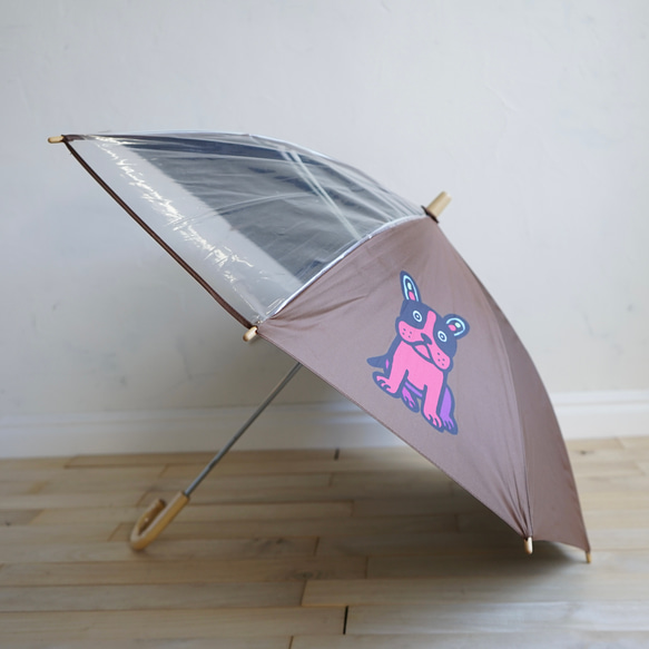 【Tapirok】兒童雨傘（晴天雨天都適用）法國鬥牛犬防紫外線99.9%防紫外線遮陽傘雨傘 第12張的照片