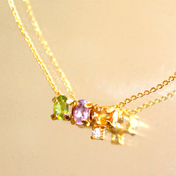 - mystic jam - Peridot & Amethyst & Citrine Necklace 3枚目の画像