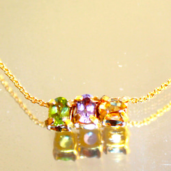 - mystic jam - Peridot & Amethyst & Citrine Necklace 1枚目の画像