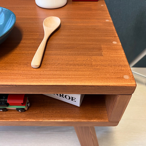 送料無料】 ローテーブル ロ形 60cm 45cm パイン チーク 木製脚 組立式  