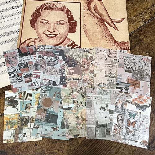 ミニコラージュペーパー・カラーミックス・50枚入 その他素材