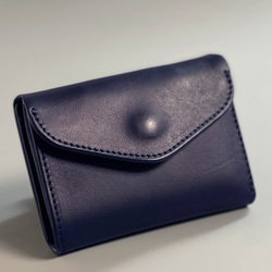 creemaコンパクト財布 Cr-170】Cramp カードケースサイズ コンパクトウォレット ブルー