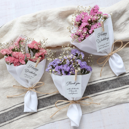 特集掲載】カラフル♡スターチスとかすみ草の小さなドライフラワー