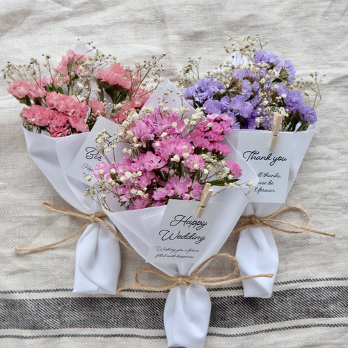 特集掲載】カラフル♡スターチスとかすみ草の小さなドライフラワー