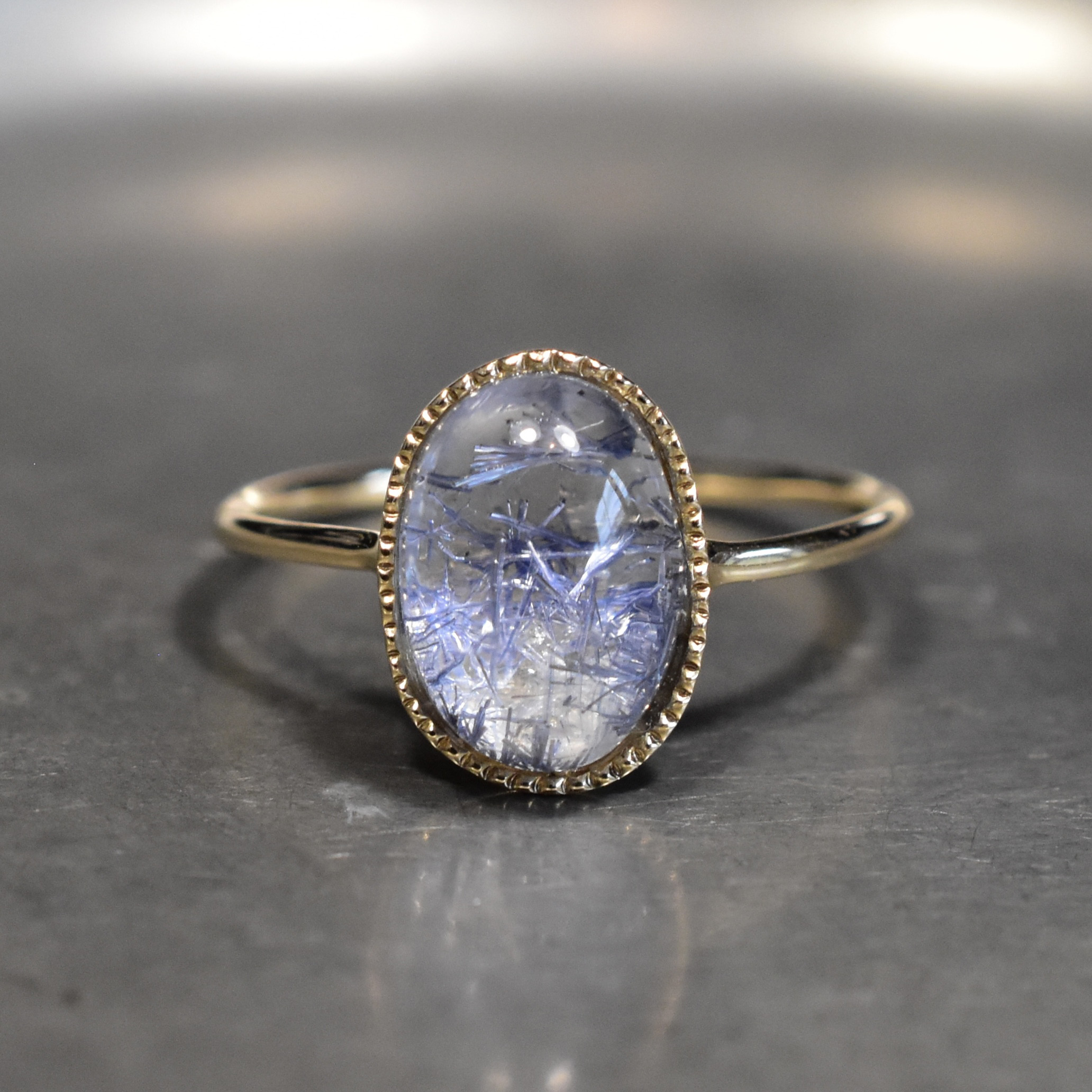 K10 Dumortierite in quartz