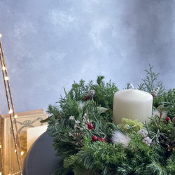 クリスマスのナチュラルリース　クリスマスギフト　ヒムロスギ　ユーカリ 8枚目の画像