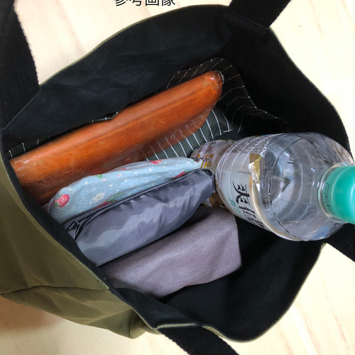 タックでふっくら ミニトート バッグ カバン☆ハンドメイド エコバッグ  