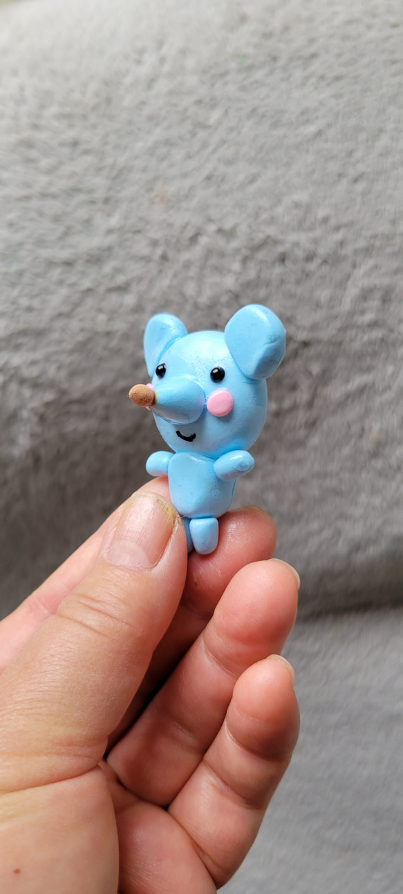 ネズミちゃんマグネット(樹脂粘土) 4枚目の画像