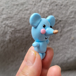 ネズミちゃんマグネット(樹脂粘土) 3枚目の画像