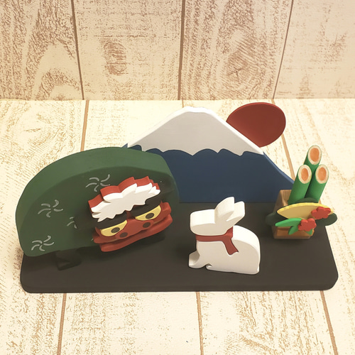 ご予約…✦新作✦謹賀新年・お正月飾り…着物うさぎと招き猫