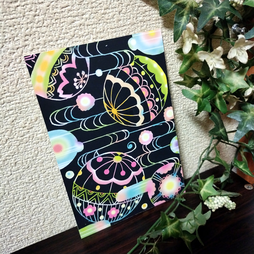 障害者アート スクラッチアート 完成品 手毬 その他アート ゆかたん  