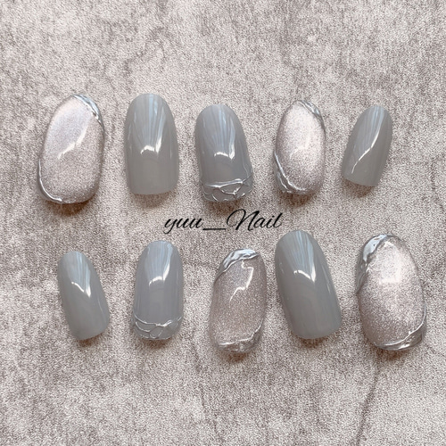 現品・2サイズ・翌日発送】マグネットネイル ネイルチップ（つけ爪