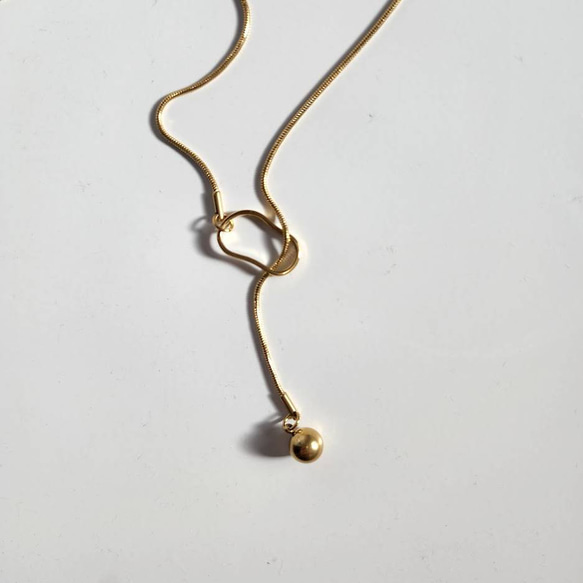 snake chain long necklace R4N015 4枚目の画像