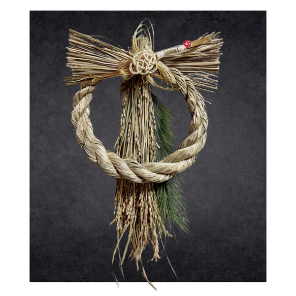 NEKOMI 正月飾り しめ縄【雅シリーズ】鶴松稲穂 しめ縄・しめ飾り