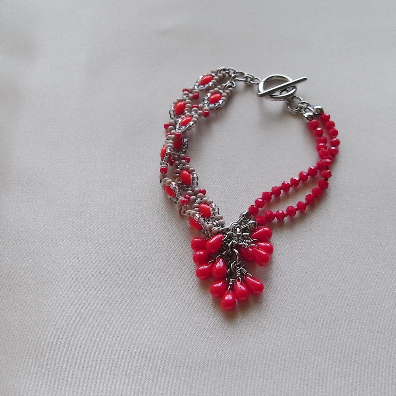 赤葡萄*　オフルームステンレスブレスレット