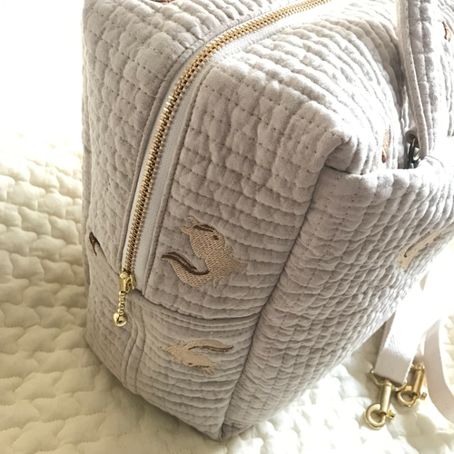 NUBI risudon beige 2wayマザーズバッグ ヌビバッグ ショルダー