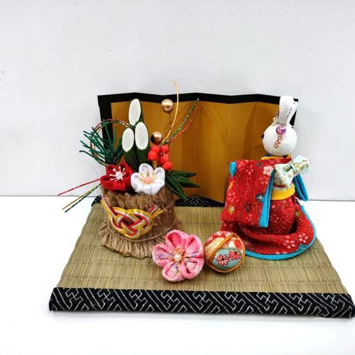 お正月飾り 干支 うさぎ 門松 ちりめん細工 その他インテリア雑貨