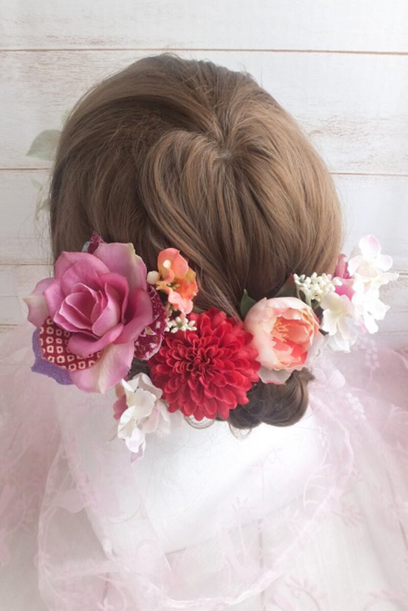 【全国送料無料】♡マムヘッドドレス＊ウエディング＊前撮り＊和婚＊ヘアアクセサリー＊ 3枚目の画像