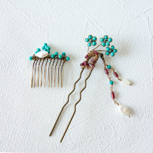 淡水パール＊タッセル＊かんざし