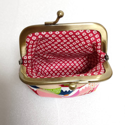 がま口の財布《富士山とお椀》ピンク系 4枚目の画像