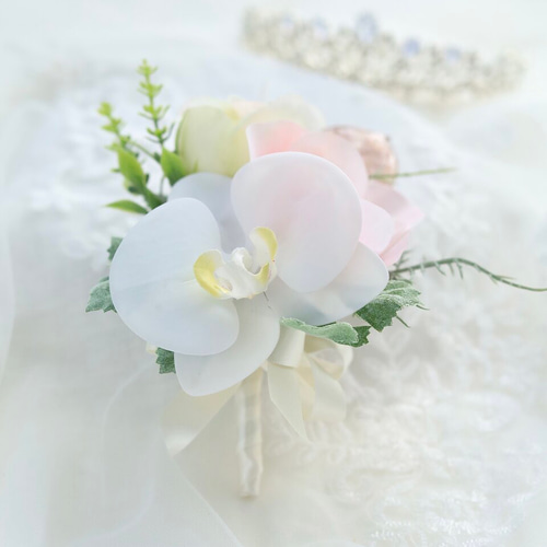 華やかな造花ブーケと小さなブーケ （お好きな色の枯れない