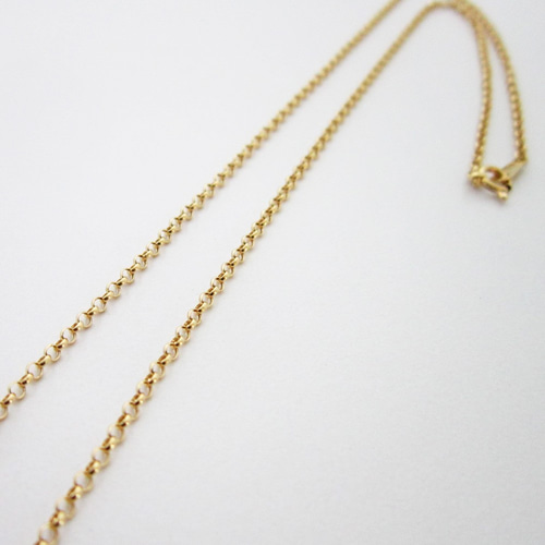 K18金 幅2.0mm ロールチェーン ネックレス 55cm ネックレス