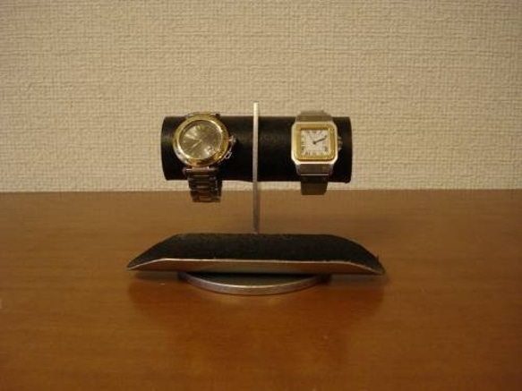 クリスマス　Xmas　時計スタンド　ちょっと太めのパイプブラックコルク腕時計スタンド　No.12320 2枚目の画像