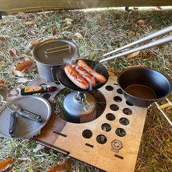 登山/ソロキャンプに軽量・コンパクトなUL-STOVE-TABLE(ウルトラライトストーブテーブル) 4枚目の画像