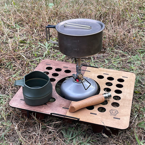 登山/ソロキャンプに軽量・コンパクトなUL-STOVE-TABLE(ウルトラ