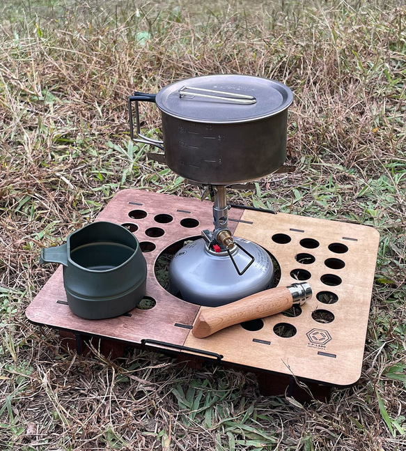 登山/ソロキャンプに軽量・コンパクトなUL-STOVE-TABLE(ウルトラライトストーブテーブル) 2枚目の画像