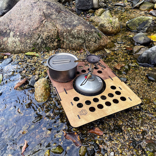登山/ソロキャンプに軽量・コンパクトなUL-STOVE-TABLE(ウルトラライト